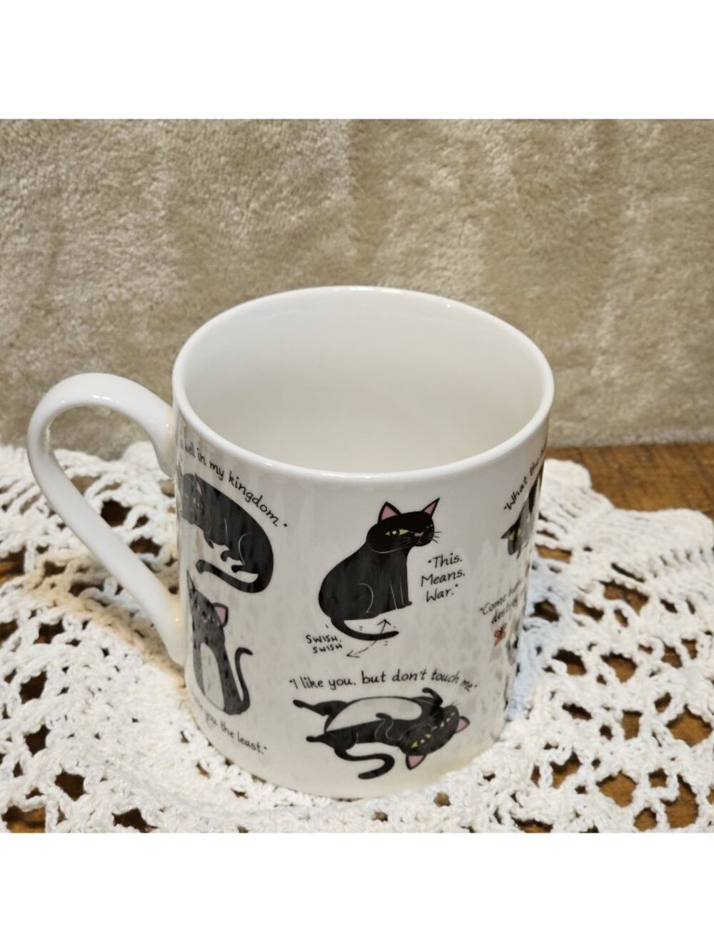 Kitty Cat Cattitude Coffee Mug Cup Funny Cat Sayings Double Sided (Ginger Fox)